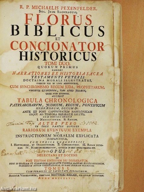 Florus Biblicus et Concionator Historicus I. (töredék)