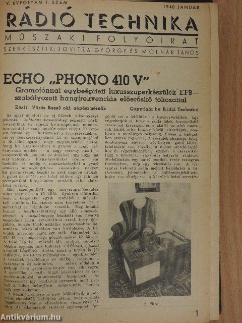 Rádió Technika 1940. január-december
