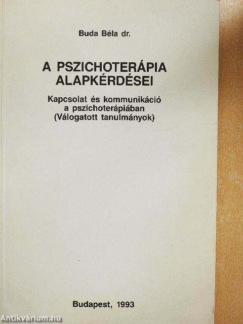 A pszichoterápia alapkérdései