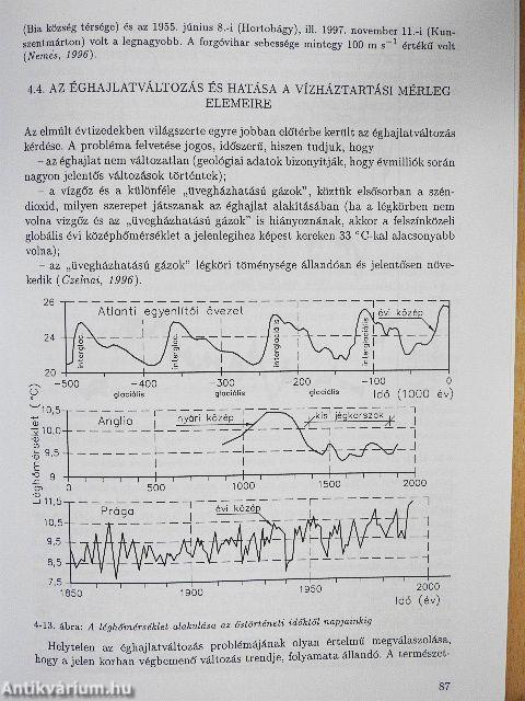 A vízkészlet-gazdálkodás hidrológiai alapjai