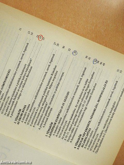 Érettségi tételek - Történelem