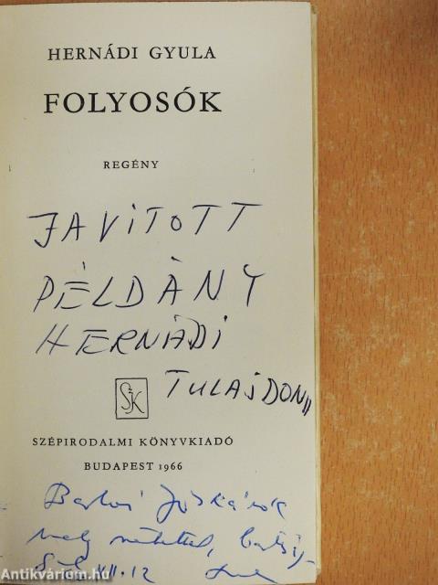 Folyosók (dedikált példány)