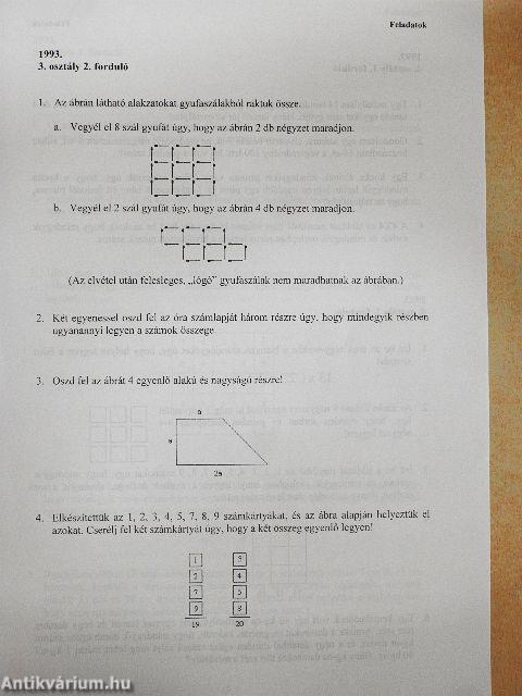 Bereznai Gyula Matematika Emlékversenyek 1991-1999