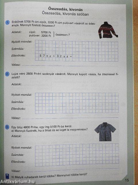 Szöveges matematikafeladatok 4.