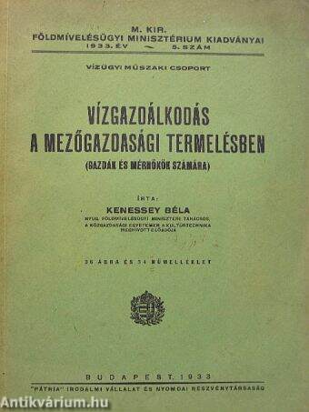 Vízgazdálkodás a mezőgazdasági termelésben