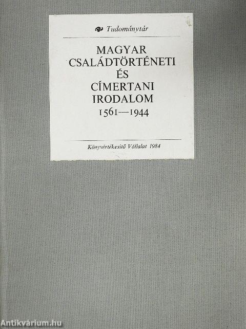 Magyar családtörténeti és címertani irodalom