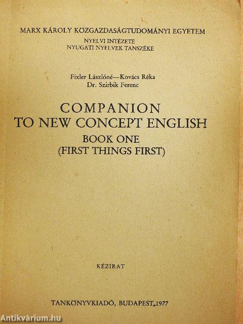 Companion to new concept english I.