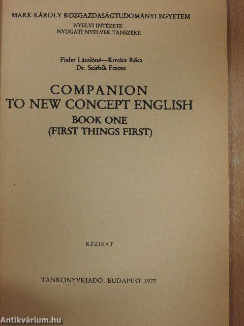 Companion to new concept english I.