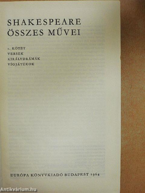 Shakespeare összes művei 1-2.