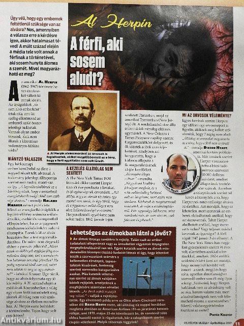 Rejtélyek világa 2021. április-május