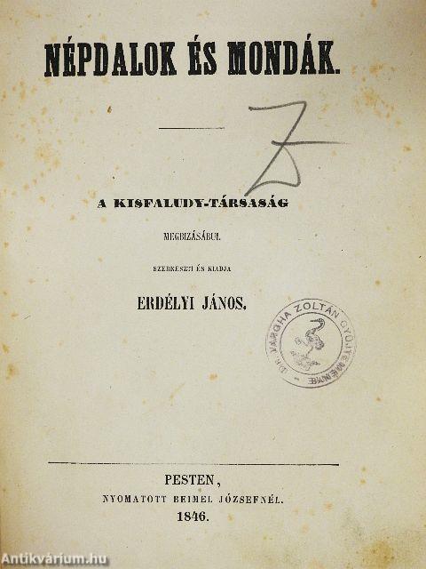 Népdalok és mondák I.