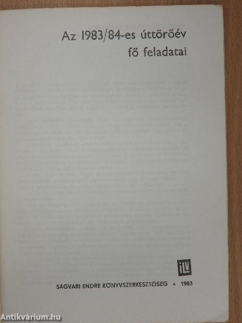 Az 1983/84-es úttörőév fő feladatai