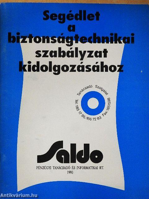Segédlet a biztonságtechnikai szabályzat kidolgozásához