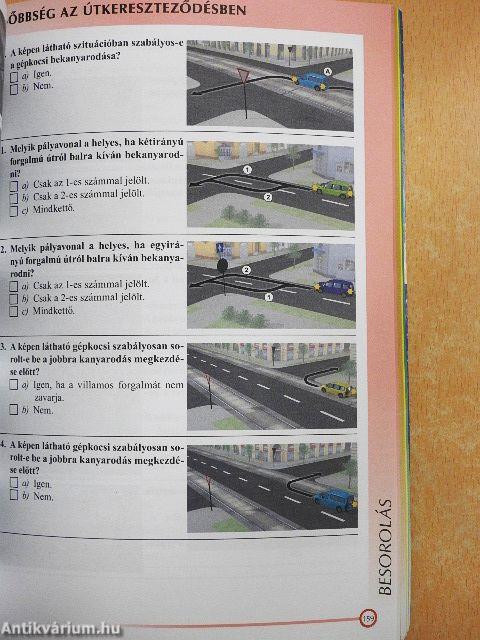 Kresz-tesztkönyv személygépkocsi-vezetők részére