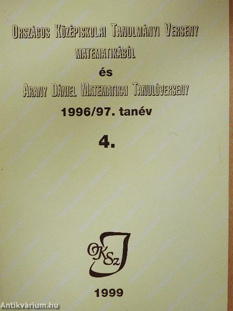 Országos Középiskolai Tanulmányi Verseny matematikából és Arany Dániel Matematikai Tanulóverseny 1996/97. tanév