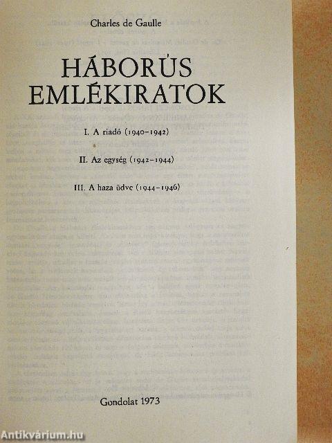 Háborús emlékiratok