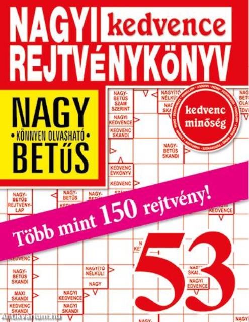 Nagyi Kedvence Rejtvénykönyv 53