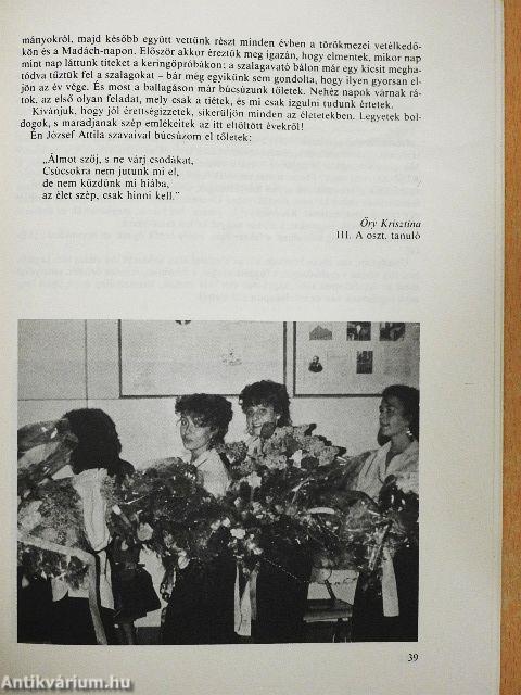 A Madách Imre Gimnázium Évkönyve 1986-87