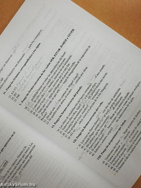 Gyakorló feladatok a spanyol középfokú idegenforgalmi és vendéglátóipari szakmai nyelvvizsgához