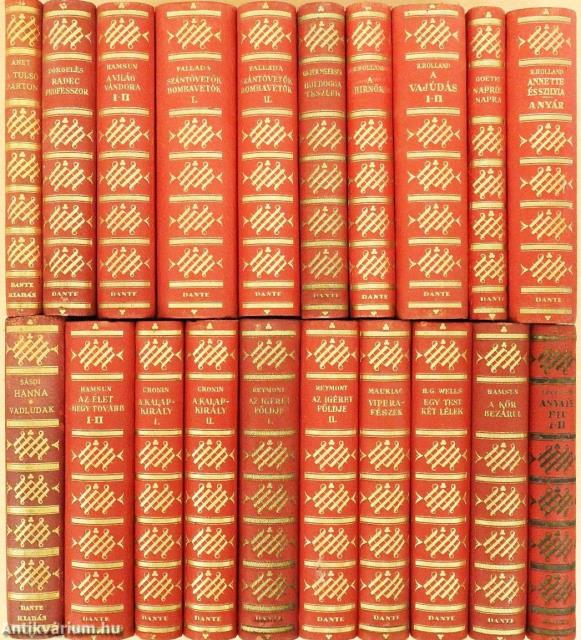 "20 kötet a Halhatatlan Könyvek sorozatból (nem teljes sorozat)"