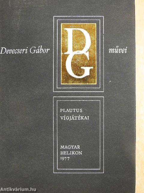 Plautus vígjátékai I-II.