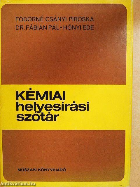 Kémiai helyesírási szótár