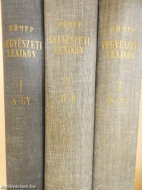 Römpp Vegyészeti Lexikon 1-3.