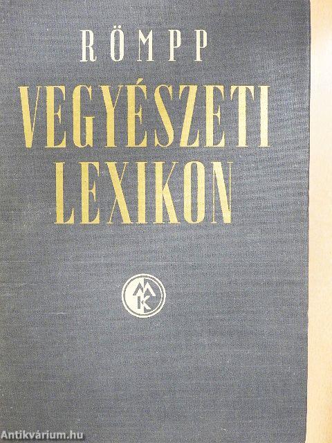 Römpp Vegyészeti Lexikon 1-3.