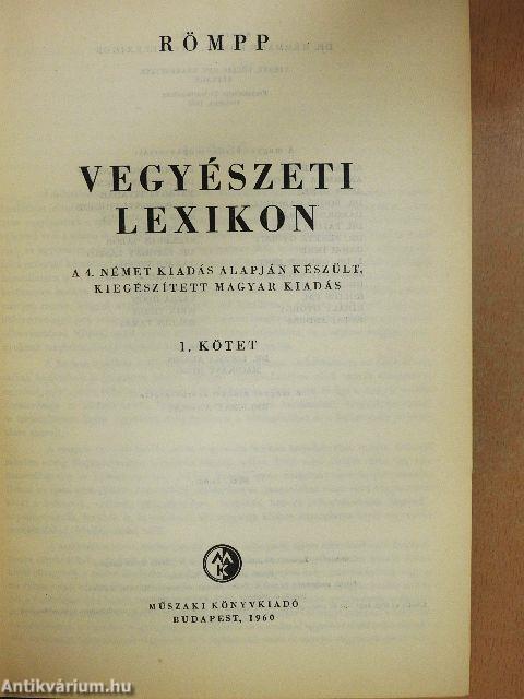 Römpp Vegyészeti Lexikon 1-3.