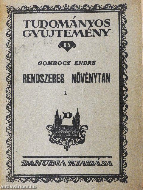 Rendszeres növénytan I.