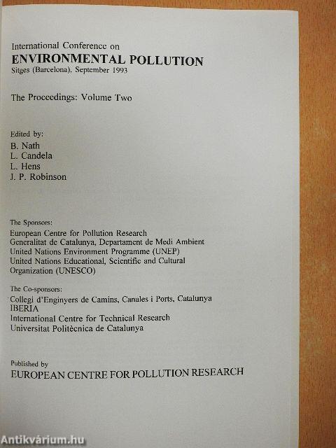International Conference on Environmental Pollution The Proceedings: Volume Two