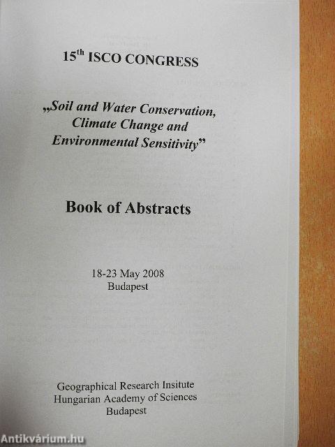 15th International Congress of ISCO - Book of Abstracts