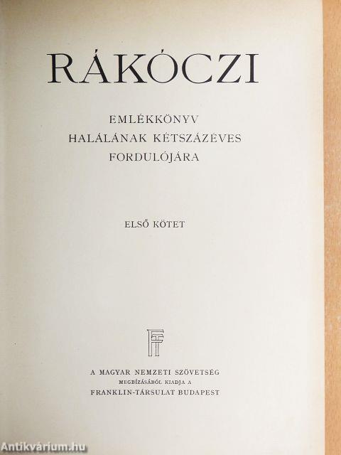 Rákóczi emlékkönyv I-II.