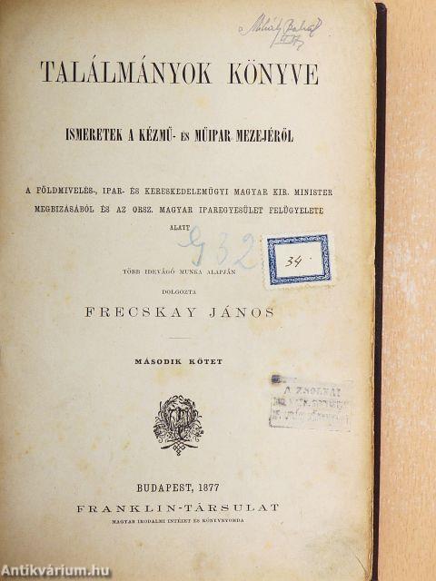 Találmányok könyve II.