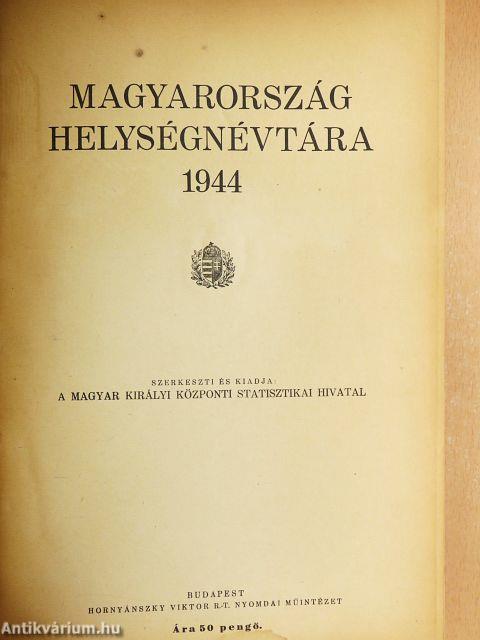 Magyarország helységnévtára 1944