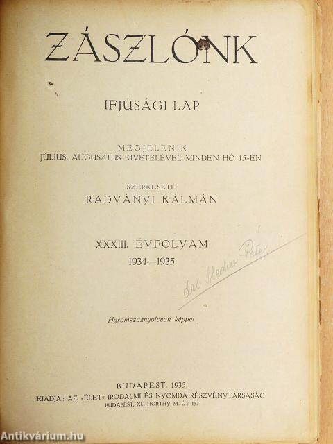 Zászlónk 1934-1935. (nem teljes évfolyam)