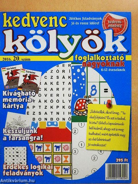 Kedvenc Kölyök Foglalkoztató nagyoknak 2016/20.