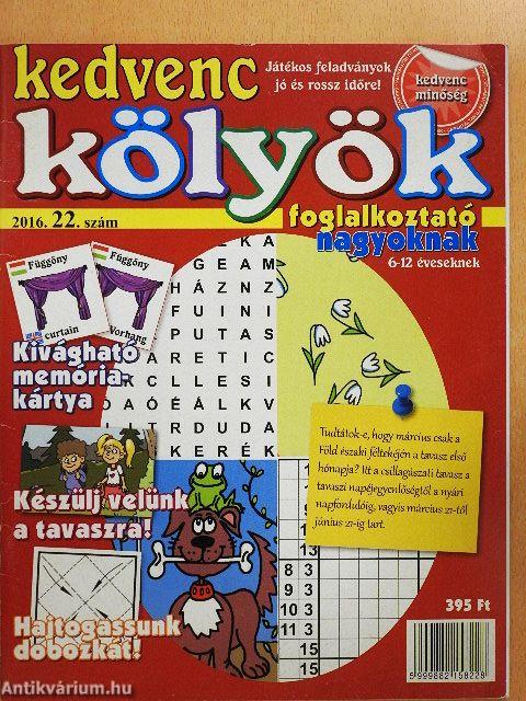 Kedvenc Kölyök Foglalkoztató nagyoknak 2016/22.
