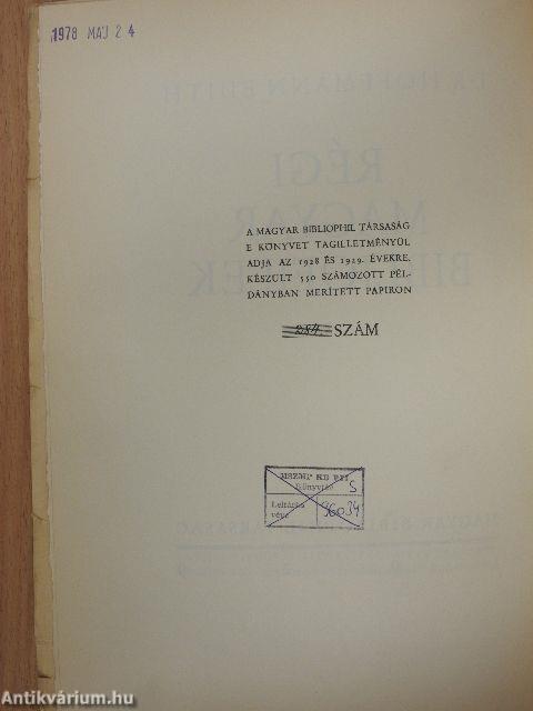 Régi magyar bibliofilek