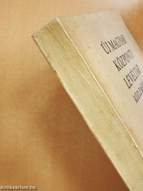 Új Magyar Központi Levéltár közleményei