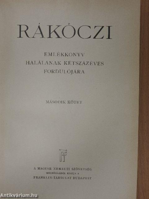 Rákóczi emlékkönyv I-II.