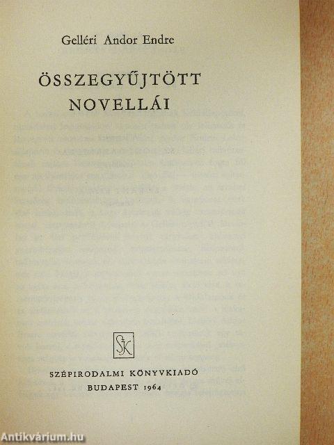 Gelléri Andor Endre összegyűjtött novellái I-II. 