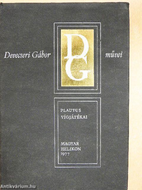 Plautus vígjátékai I-II.