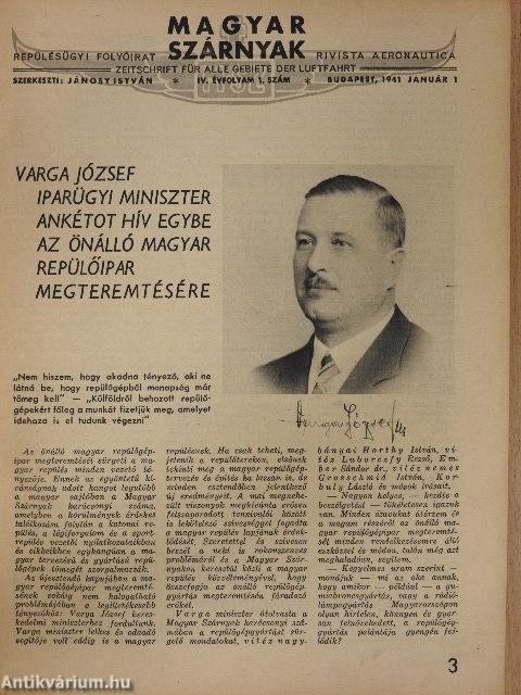 Magyar Szárnyak 1941. január-december