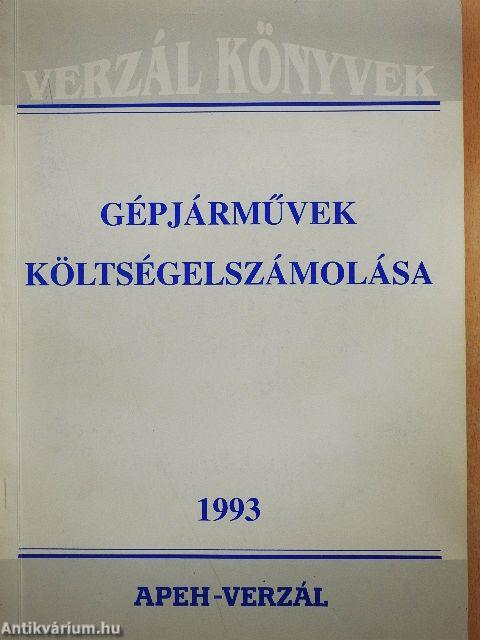 Gépjárművek költségelszámolása