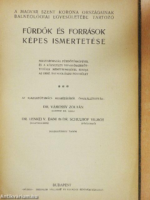 Fürdők és források képes ismertetése