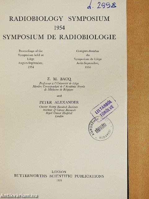 Radiobiology Symposium 1954