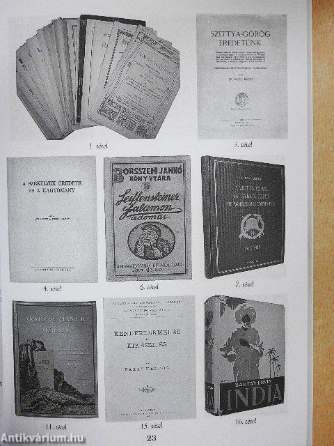 11. Szegedi Könyvárverés