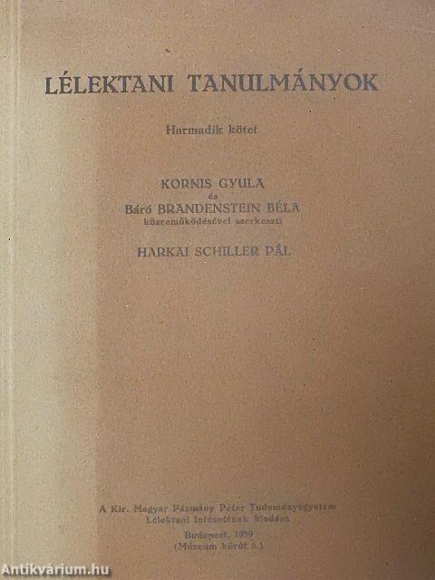 Lélektani tanulmányok III.