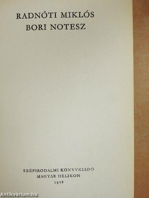 Bori notesz/Bori notesz melléklet